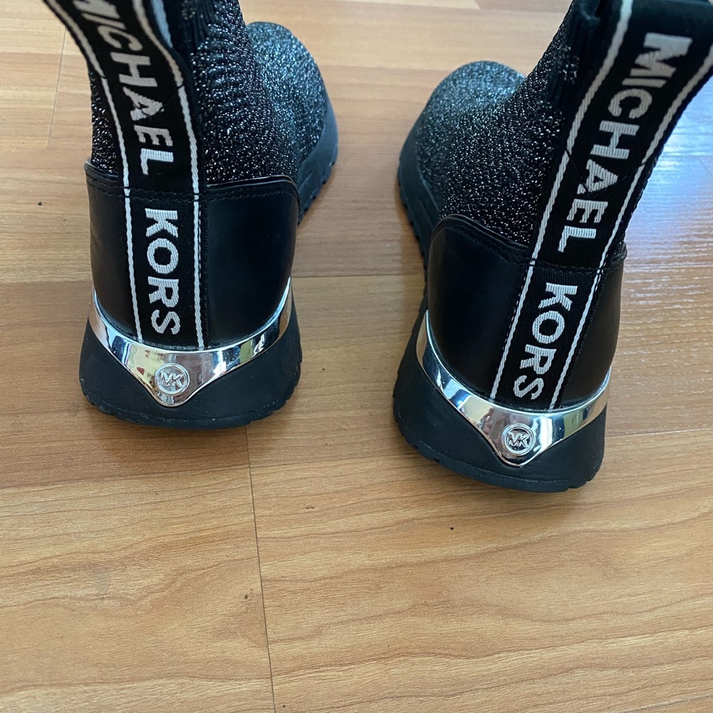 Michael Kors Black and Silver Boots